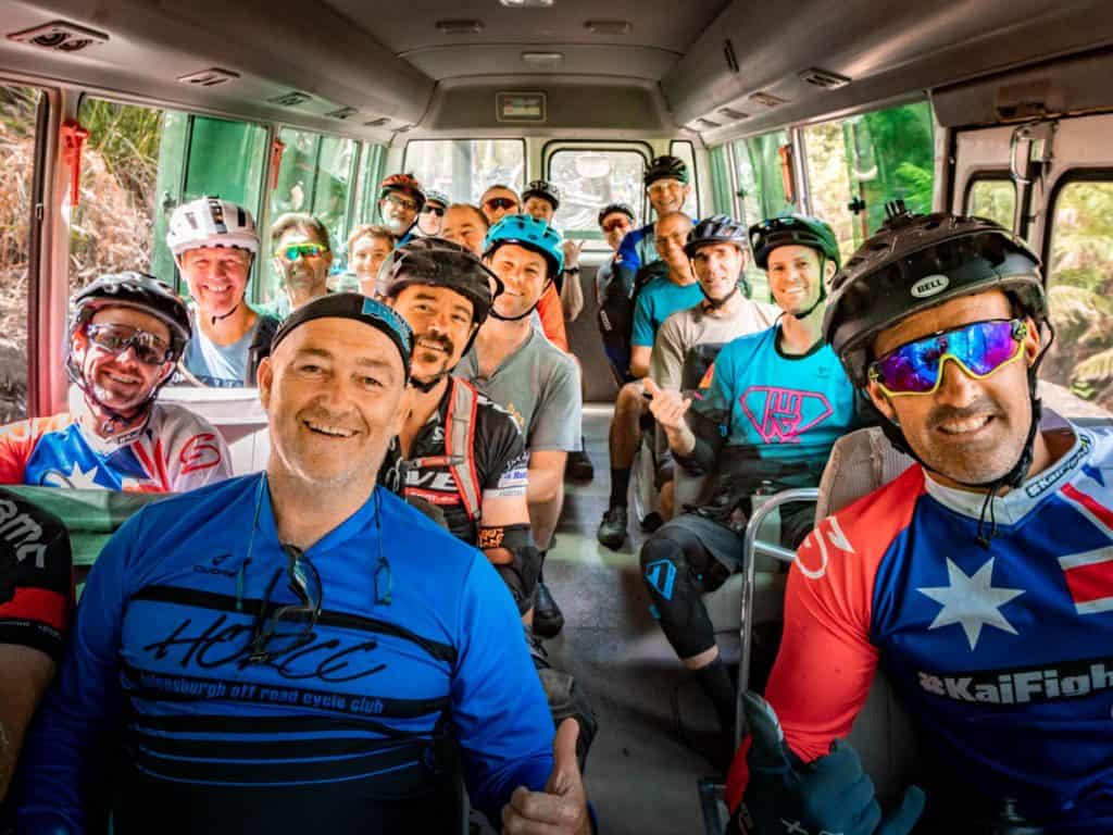 Vertigo MTB Group enjoying themselves on our Vertigo MTB shuttle